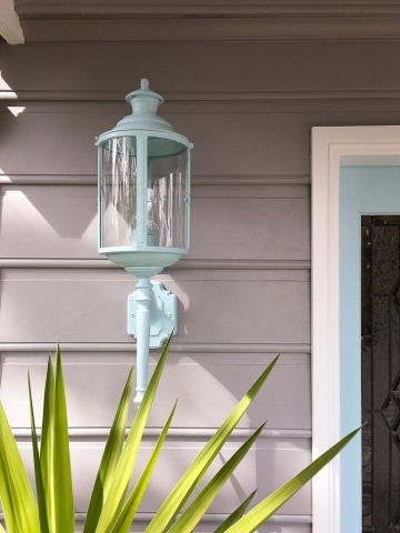 Collaroy Weatherboard Cottage Exterior Contemporary grey colour scheme Grey and white colour scheme Cottage makeover Tiffany blue door Fence colours Exterior colour scheme Flow Colour and Design Colour Consulting Exterior colours